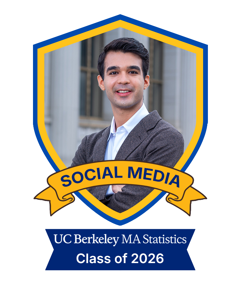 A photo of Ricardo Perez Castillo in a shield with a banner that says social media, class of 2026.