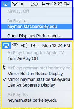 screenshot of Display menue